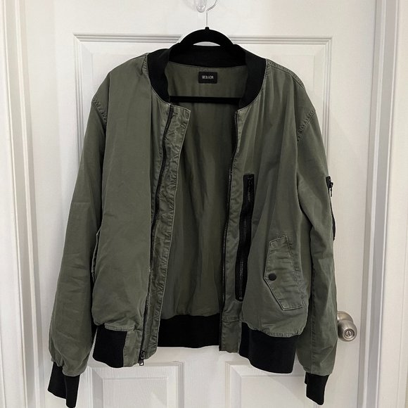 Hudson Jeans Other - Hudson - Distressed Bomber Jacket